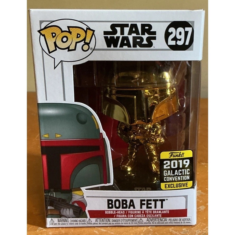 Funko Pop! Star Wars - Boba Fett #297 Gold/Chrome Funko Galactic‎ Con 2019